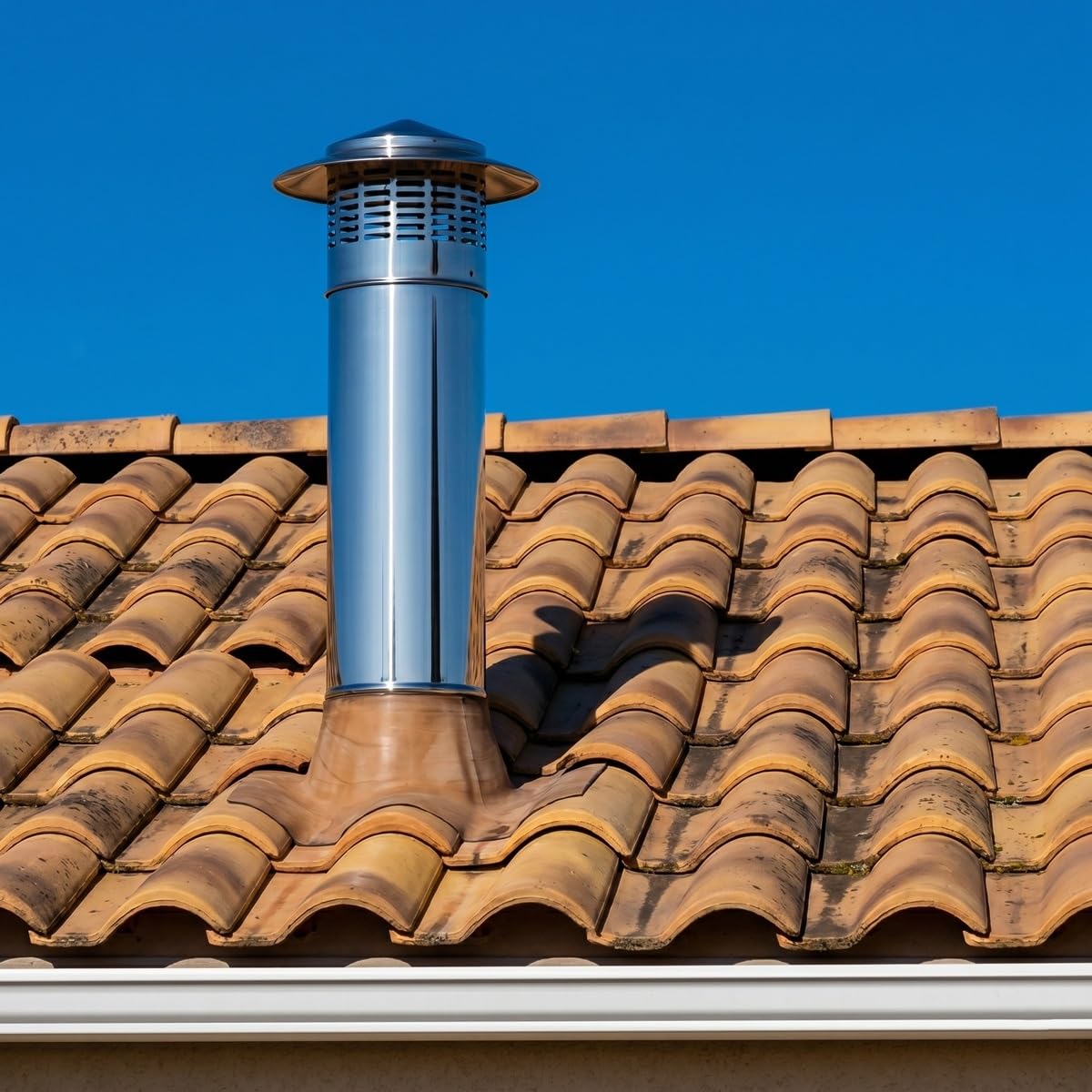 Comignolo per Camino Acciaio Inox 304 Terminale di Ventilazione Estrattore Aria Rotondo Cappello Parapioggia Tetto Esterno con Rete(250mm-9.8in)