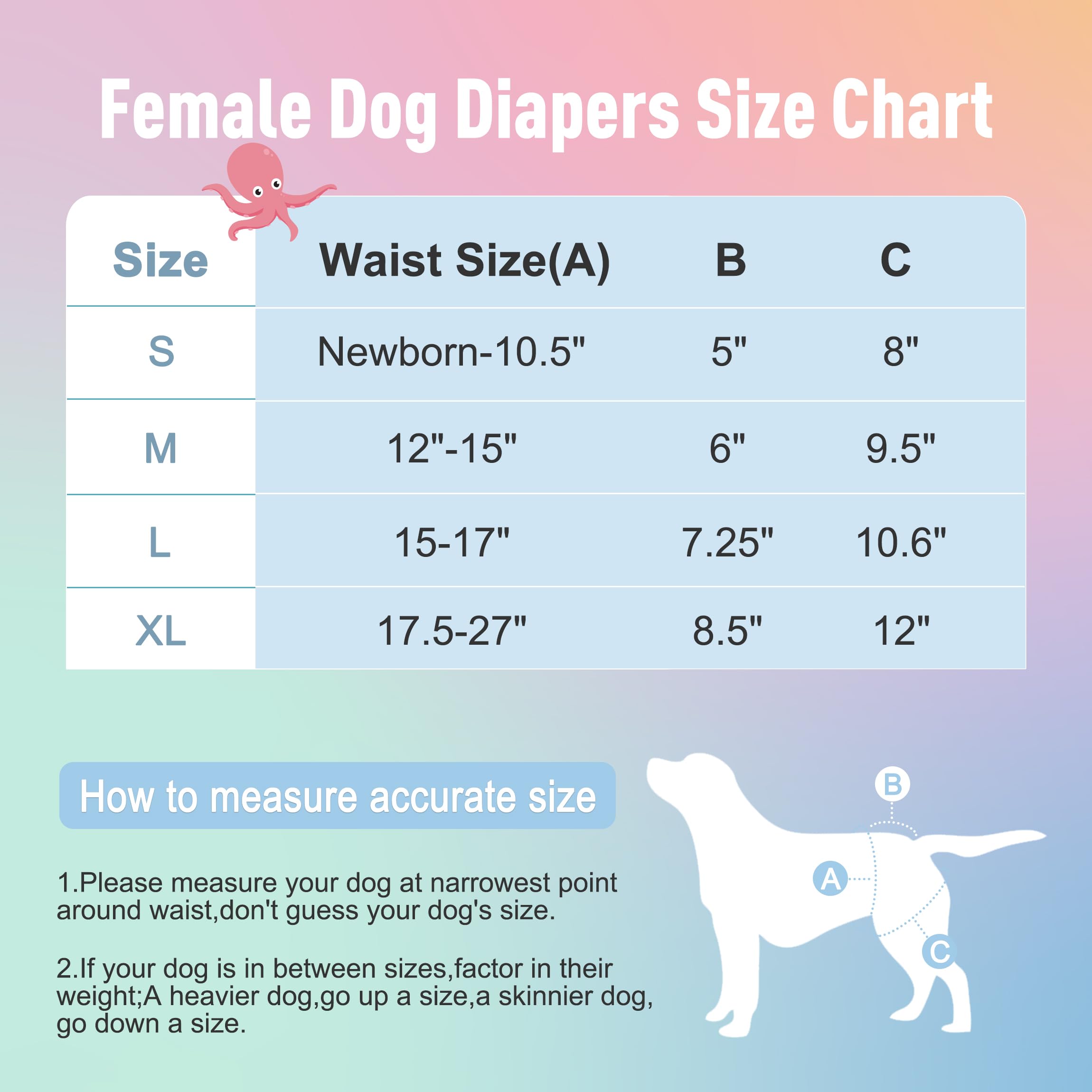 Bauchbänder für Hündinnen (3er-Pack), waschbar, wiederverwendbar, für Hündinnen, für Welpen, , Töpfchentraining, Inkontinenzmarkierung, Pañal Para Perro Morandi, Rosa, Lila, Blau, Größe XL