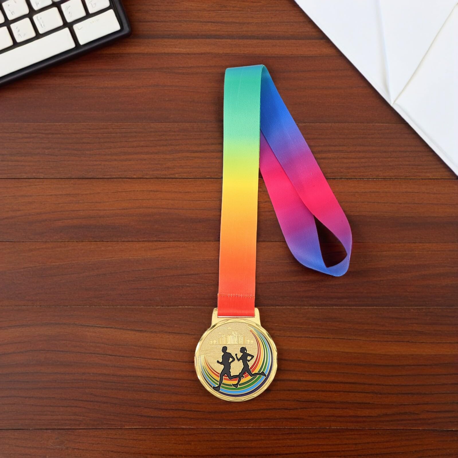 SMASOLO Medalla de Atletismo y Running de Aleación Cinta para Premio en Maratón y Eventos Deportivos al Aire Libre Reconocimiento para Adultos y Corredores en Pista — view 5