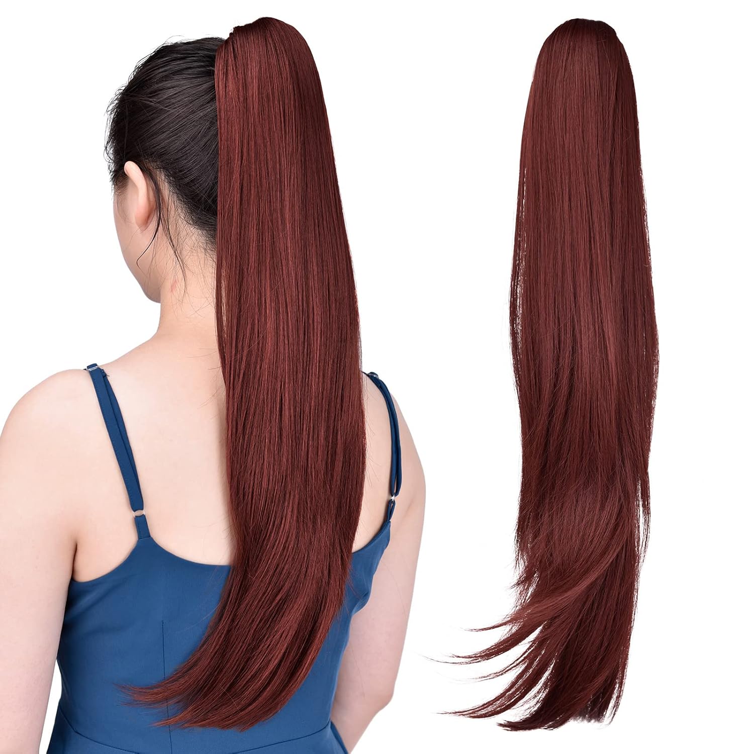 LVLUOHAO Ponytail Extension Claw Clip Ponytail Hair