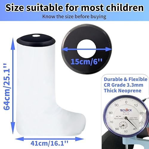 Miniatura 2 de Cubiertas de fundición para piernas para niños, impermeable, protector de ducha de pierna completa, protección hermética para yeso y heridas,