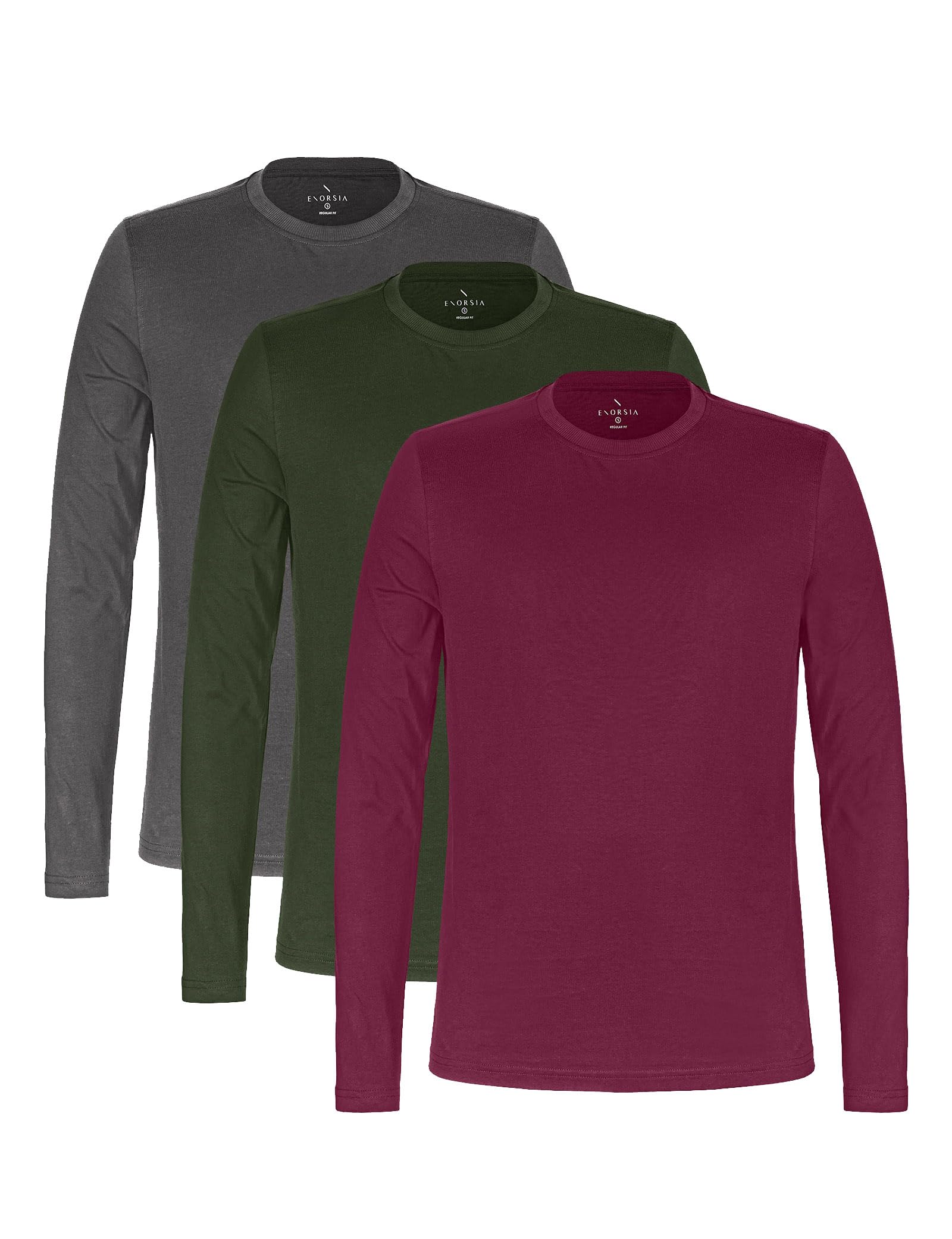 Enorsia Men's Cotton T-Shirt - M - Maroon