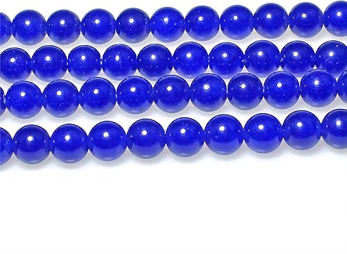 Miniatura 106 de MJDCB Natural Multicolor Volcanic Lava Stone Round Loose Stone Beads DIY for Jewelry Bracelet Making 15" (6mm, White)