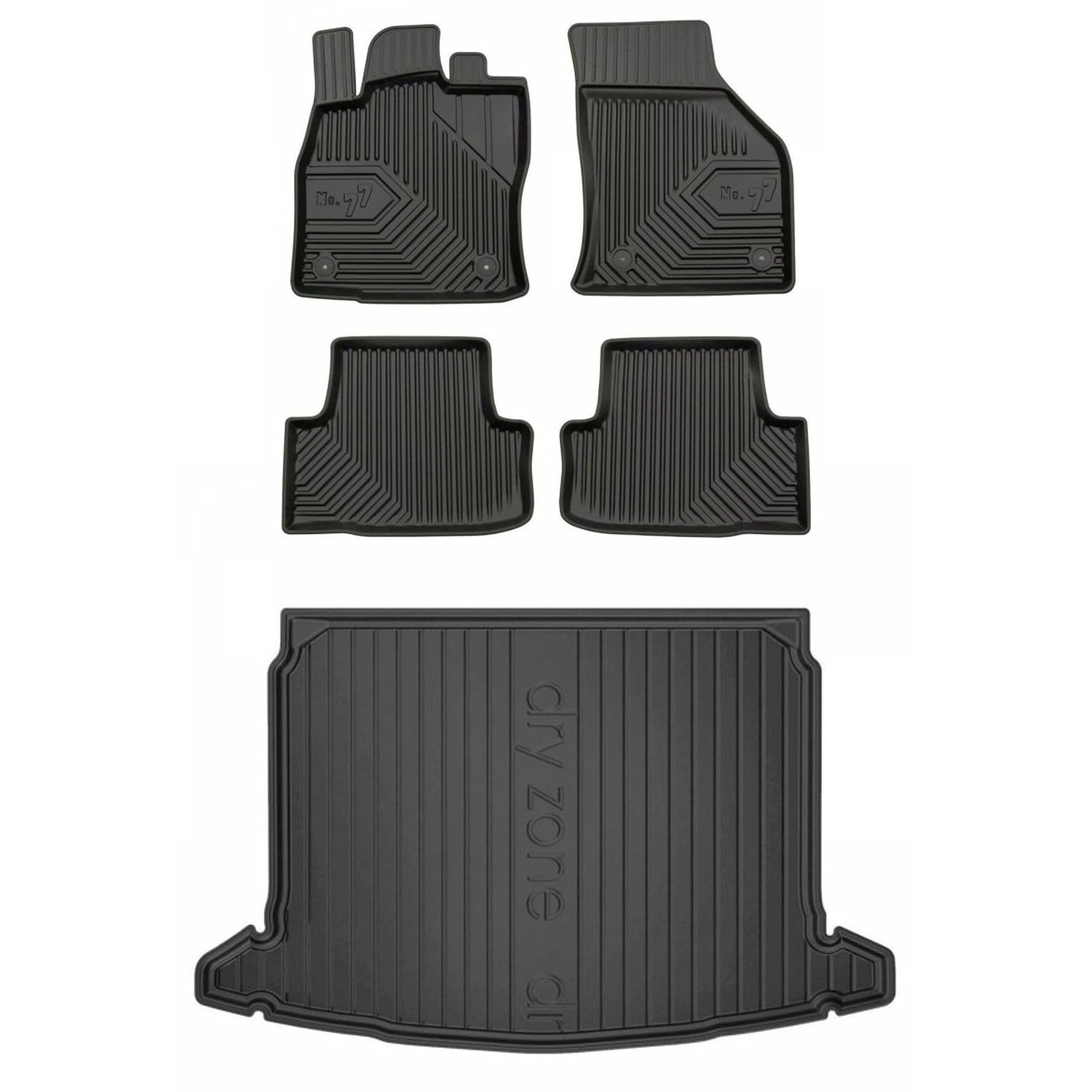 MOTOS Set de alfombrillas de goma y alfombrillas de maletero para Skoda Karoq desde 2017 Mejora la comodidad de tus viajes con la alfombrilla antideslizante para coche NO.77- alfombrillas para todo ti