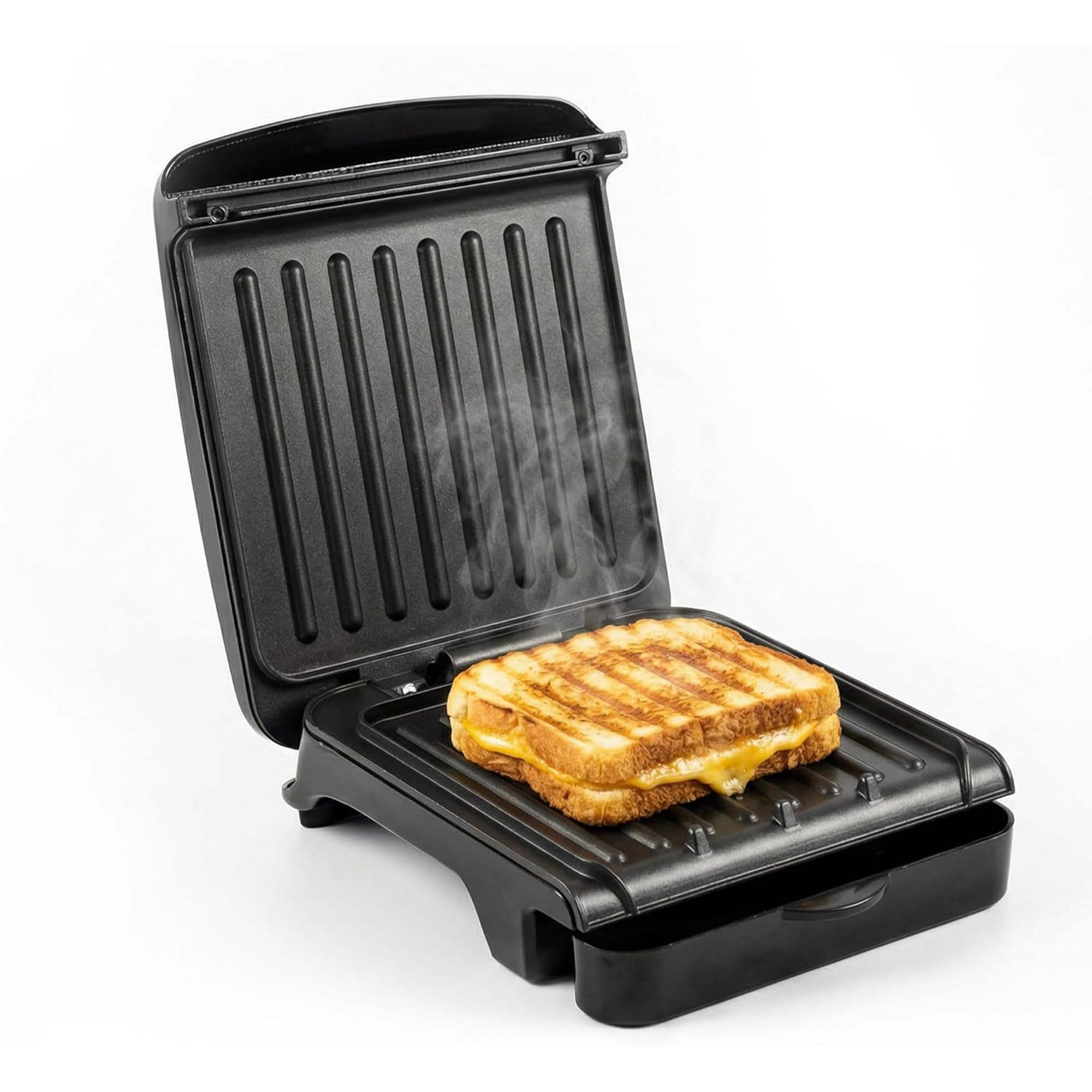OVENTE 2-Serving Electric Indoor Grill &amp; Panini Press, Black GP222B