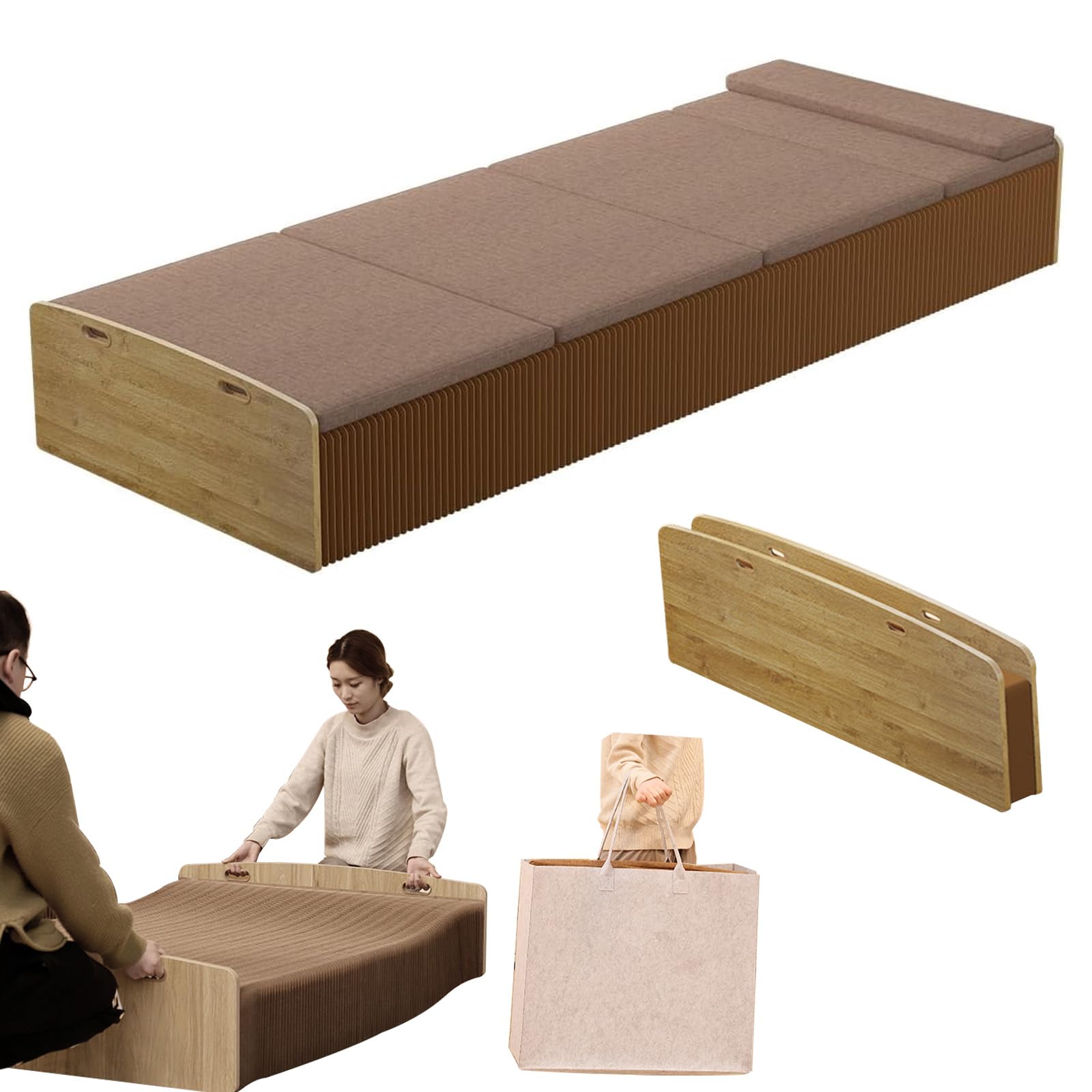 Amazon｜ペーパーベッド シングル/ダブル 伸縮式 折畳み
