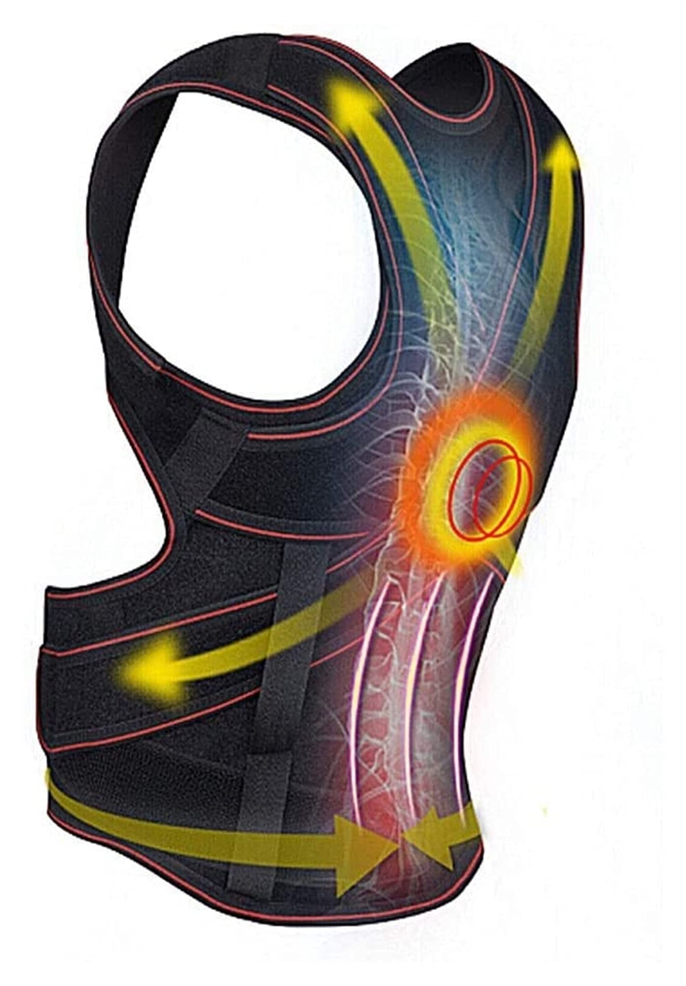 Corrector de Espalda, cinturón ortopédico para cifosis Masculina y Femenina, órtesis Invisible Ajustable para Hombros Altos y Bajos para Estudiantes.