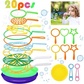 Joyibay Soap Bubbles Set 20 Pieces Children's Soap Bubbles Bubble Set Magic Wand Set for Indoor and Outdoor Bubble Maker Games Perfect for Children's Birthday Parties Wedding