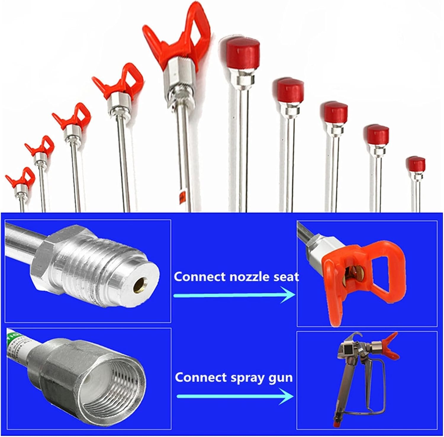Paint Spray Gun Airless Paint Sprayer Tip Extension Pole Spray Guns