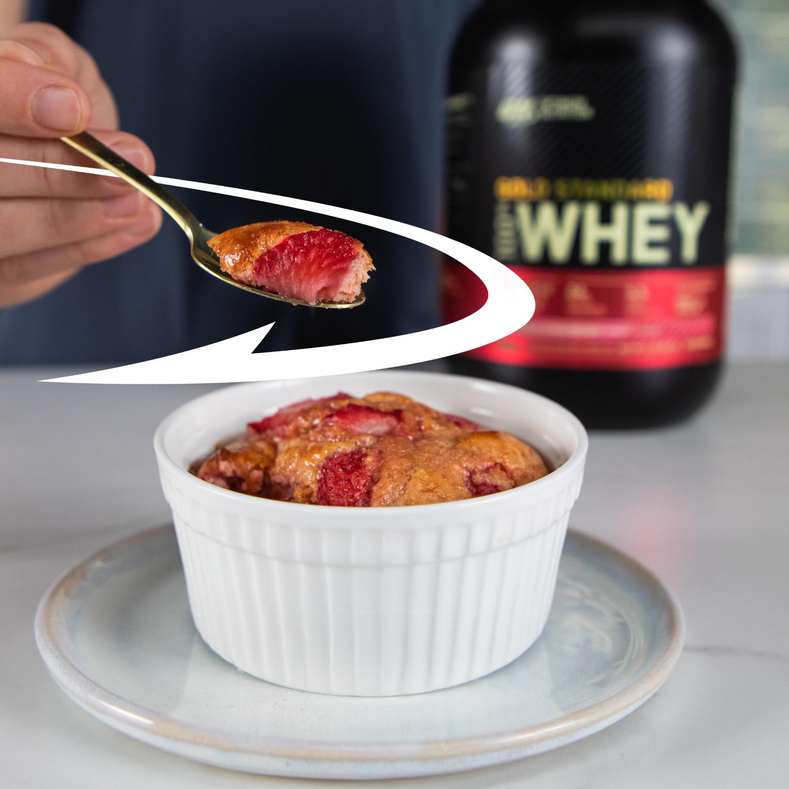 Optimum Nutrition Gold Standard 100% Whey Protéines en poudre avec acides aminés Fraise 780g 26 portions + Shaker