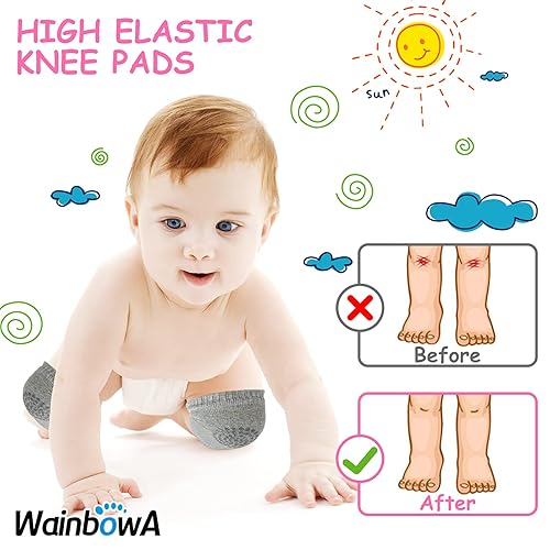 Miniatura 5 de WainbowA - Rodilleras antideslizantes para bebés y niños, para proteger a bebés y niños, rodillas, codos y piernas, unisex, para bebés y niños