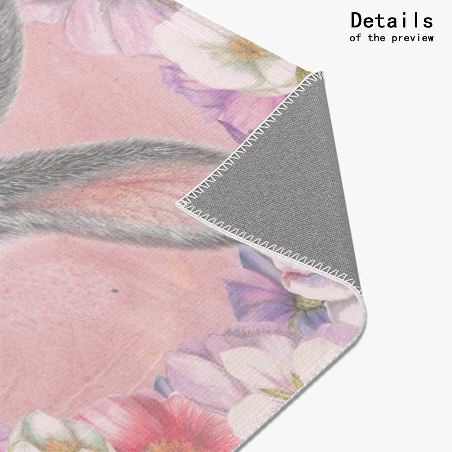 2' x 3' Easter Flowers in The Bunny Super Soft Area Rug for Kids Baby Nursery, Tie-Dyed Soft Fluffy Rugs for Bedroom, Carpet for Kids Room