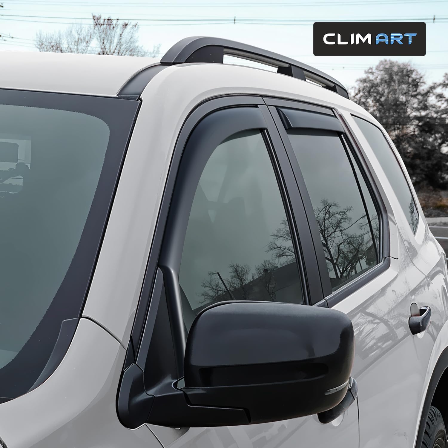 CLIM ART in-Channel Incredibly Durable Rain Guards for Honda Pilot 2023-2026, Original Window Deflectors, Vent Window Visors, Vent Deflector, 4 pcs. - 623022