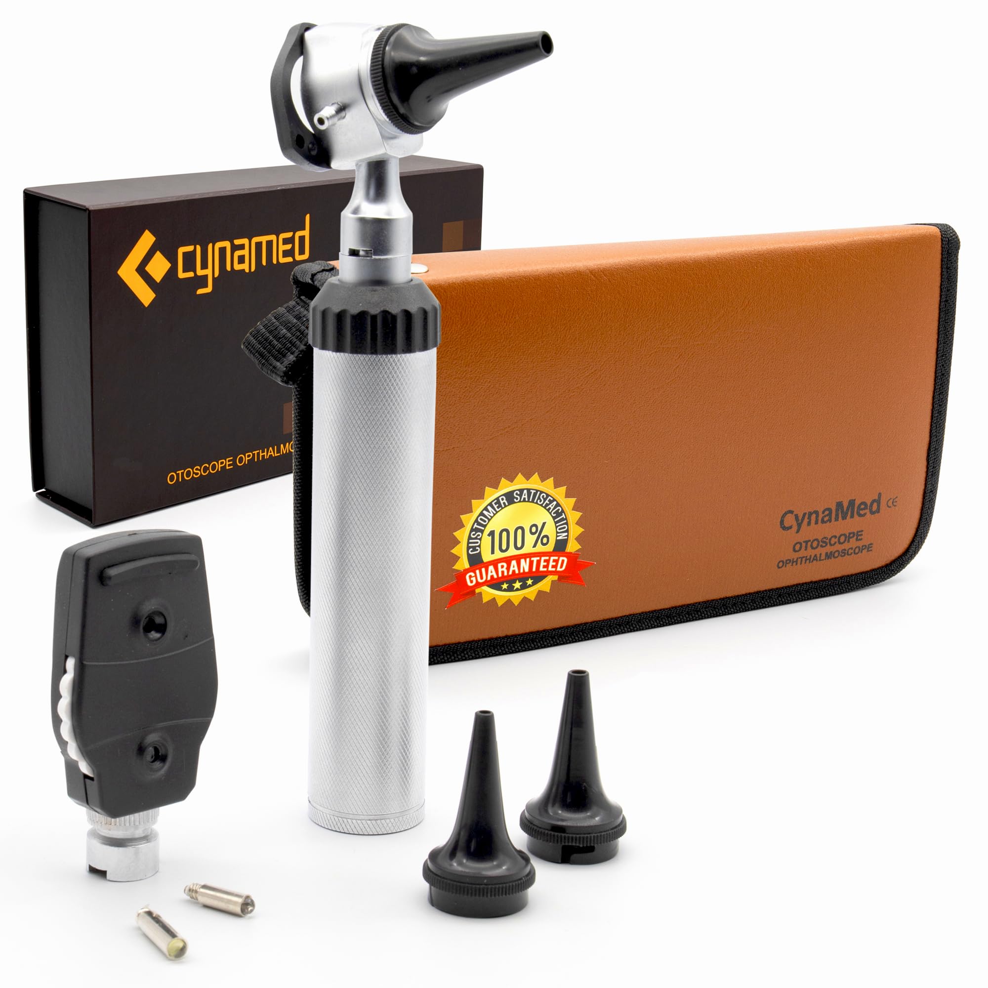 Cynamed Combo Otoscope Set - Multi-Function Ear Scope for Ear, Nose & Eye Examination