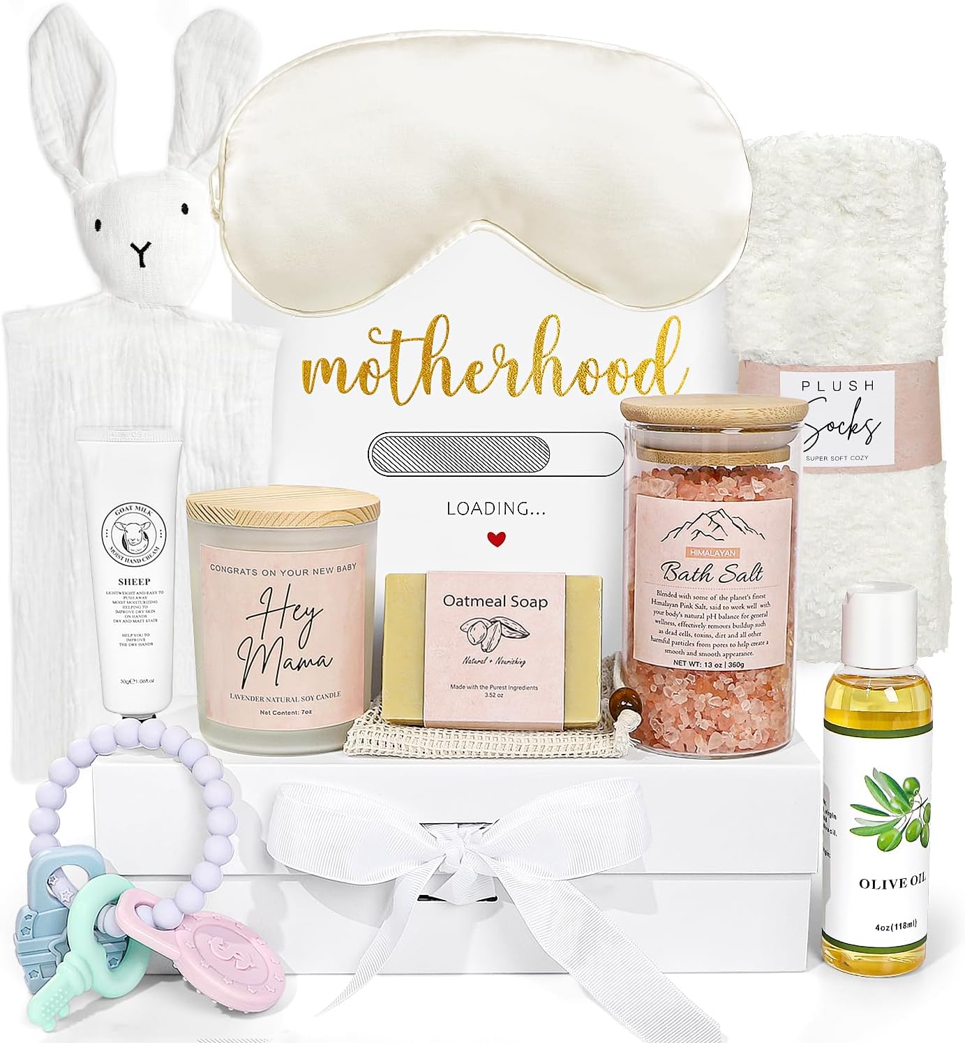 New Mom Gifts, 11PCS New Mom Care Package After Baby, Baby Shower Gifts for Mommy to Be, Gift for Expecting Mother, Pregnancy Gift Basket Essentials, First Time Mothers Day Birthday Gifts for Women