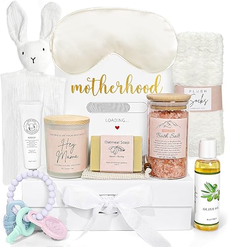 New Mom Gifts, 11PCS New Mom Care Package After Baby, Baby Shower Gifts for Mommy To Be, Gift For Expecting Mother, Pregnancy Gift Basket Essentials, First Time Mothers Day Birthday Gifts for Women