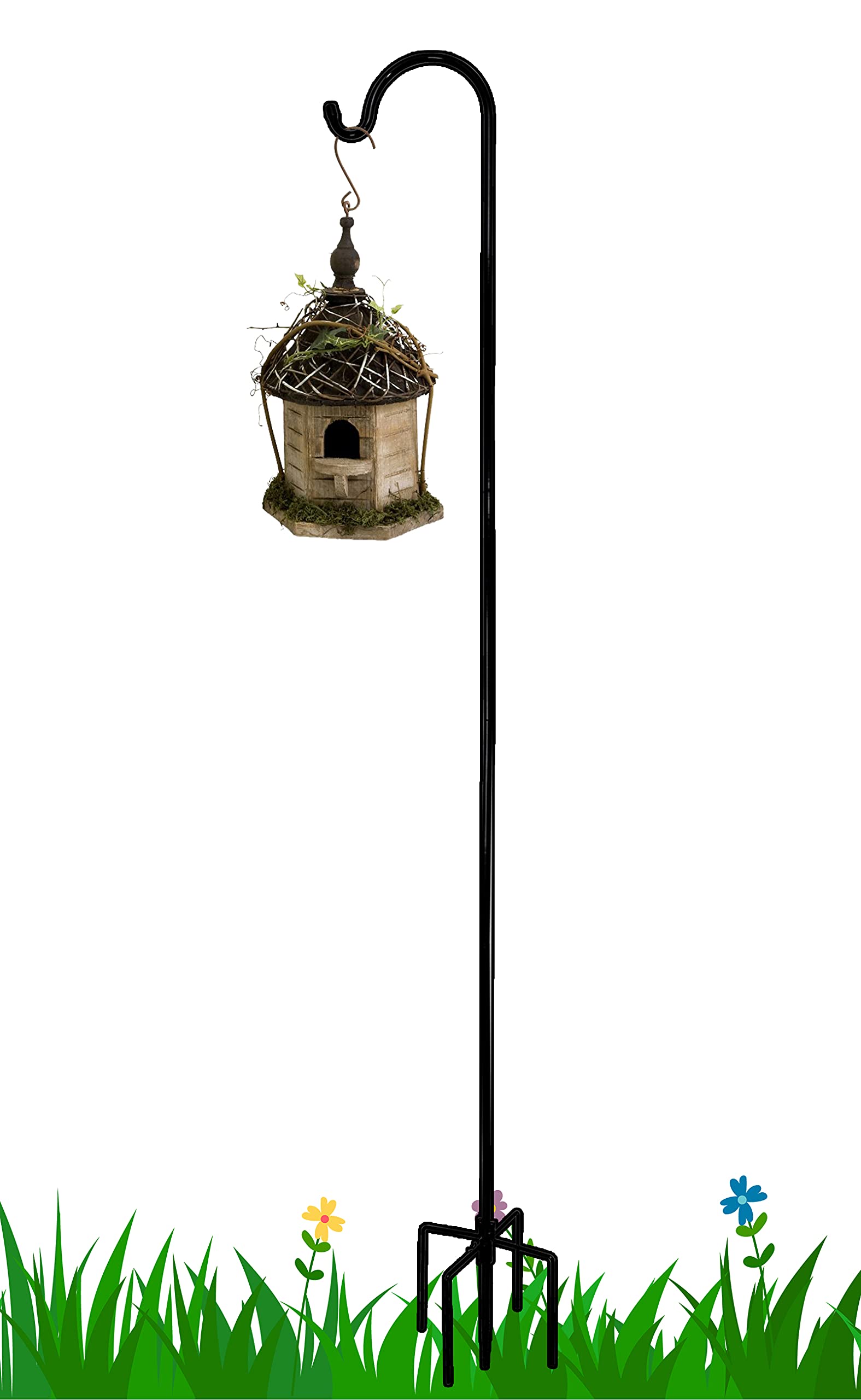 Buy FEED GARDEN 92 Inch Adjustable Outdoor Shepherds Hook Bird Feeder
