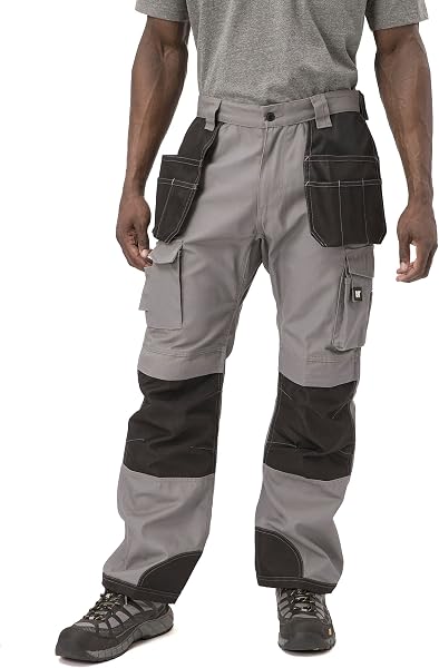 Caterpillar Trademark Work Pants for Men Built from Tough Canvas Fabric with Cargo Space and Ease of Movement, Classic Fit, Black/Graphite, 34W x 32L - 5