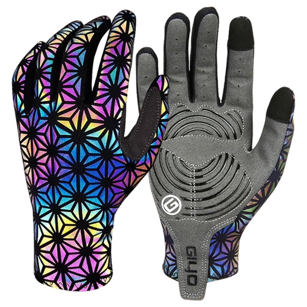 Guantes de Ciclismo Guantes Largos de Bicicleta Hombre Mujer Térmicos Antideslizantes Ajustables Resistentes Al Viento en Poliéster Suave Adecuados Pa