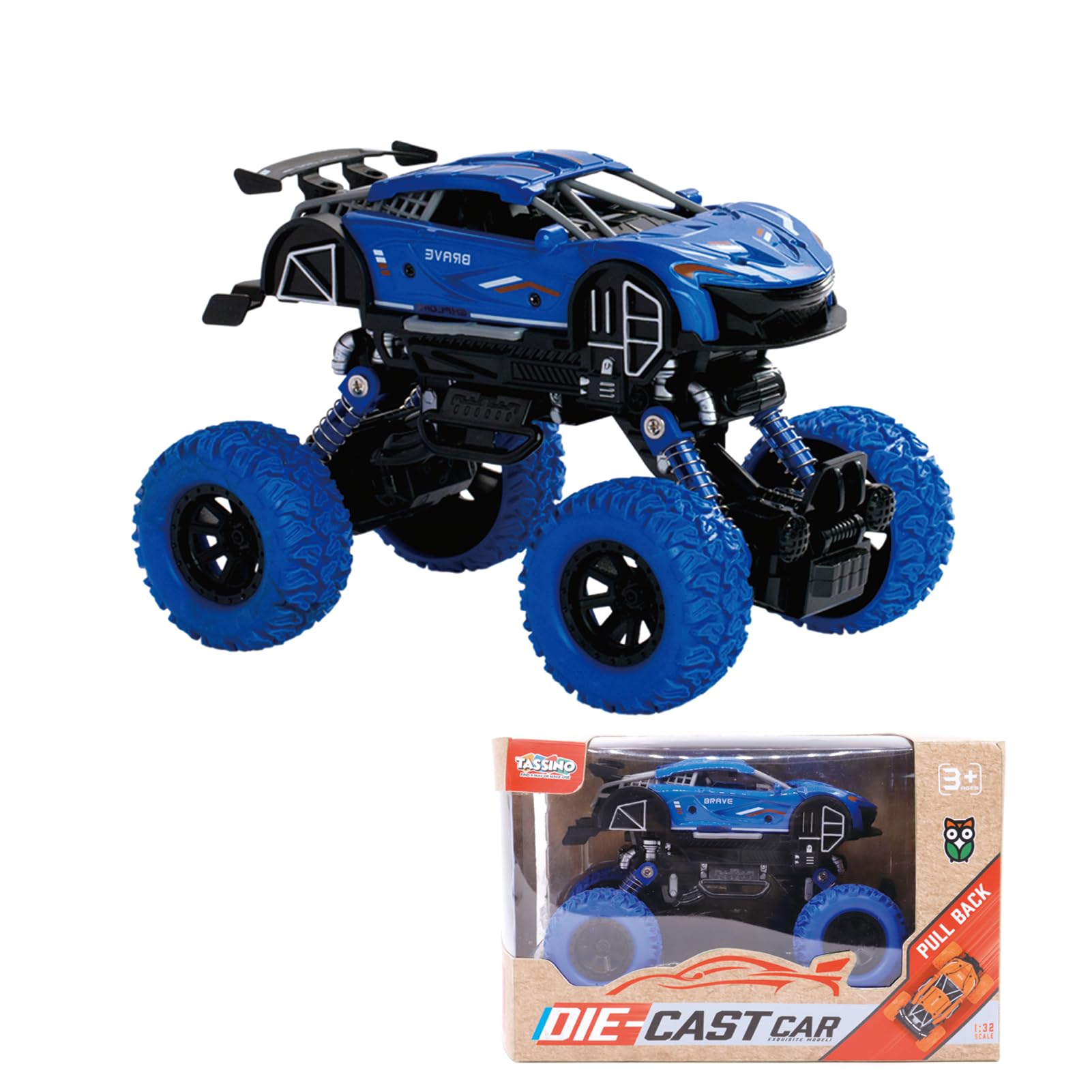 Tassino Alloy Die-Cast Car Toy Metal Model Off-Road Big Size SUV Toy Car Pull Back Vehicles Toys for Kids Gift for Boys and Girls （Blue） (B0C4YB174C) Amazon Price History, Amazon Price Tracker