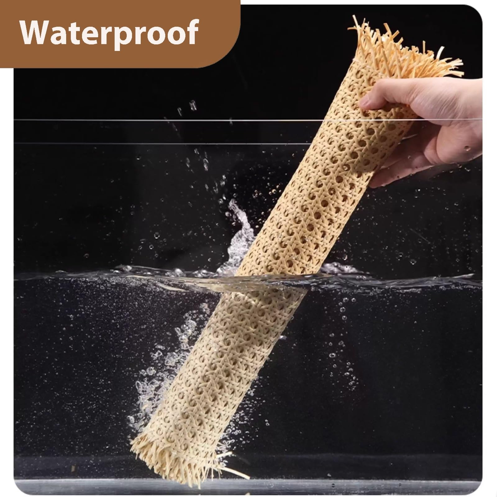 Rotolo di rattan sintetico, 35-100 cm, tessuto di plastica per artigianato, nastro in finto vimini, materiale rattan per progetti fai da te (larghezza 61 cm)