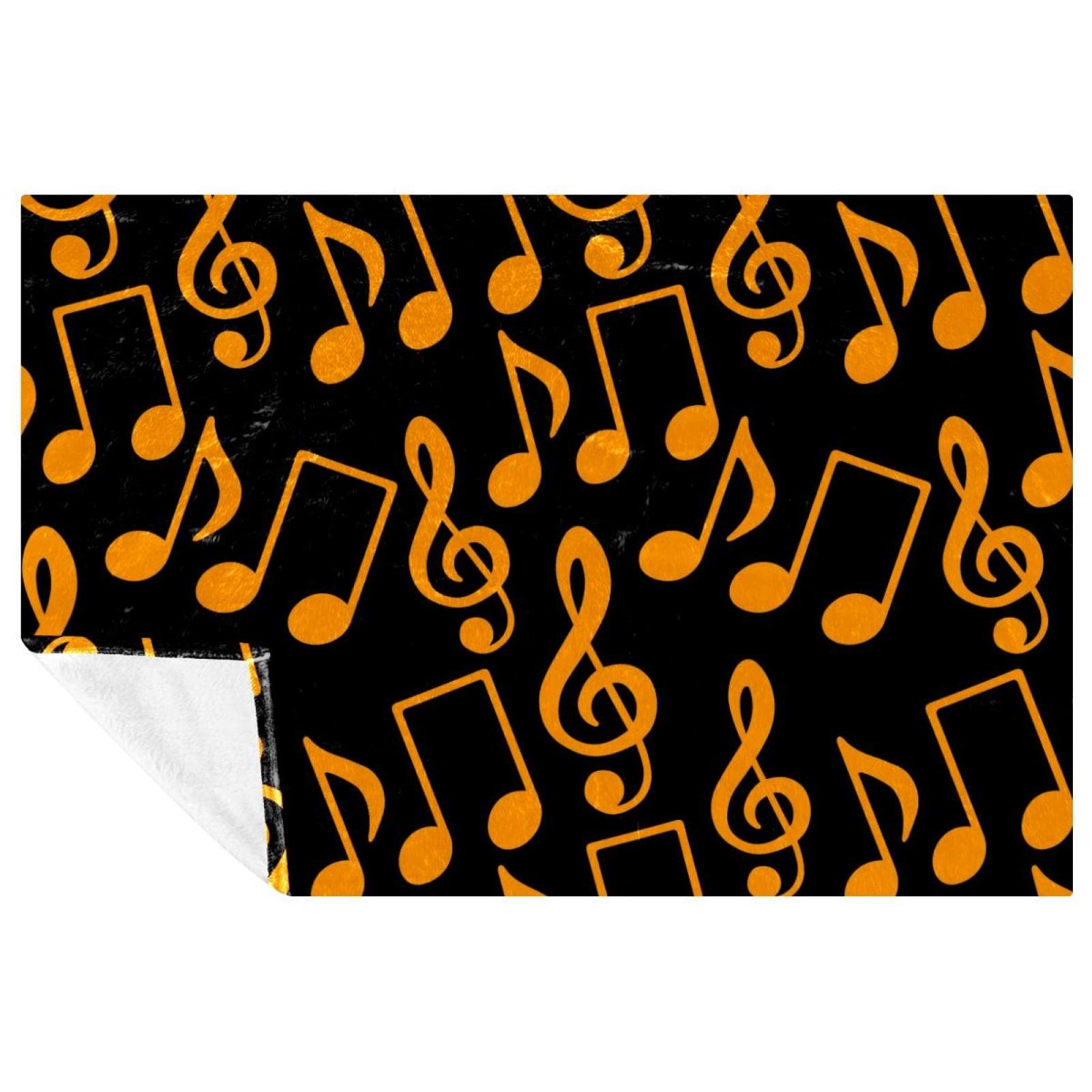 Jeté de lit musique chaud contre le froid, plaid confortable pour lit et canapé 150x100