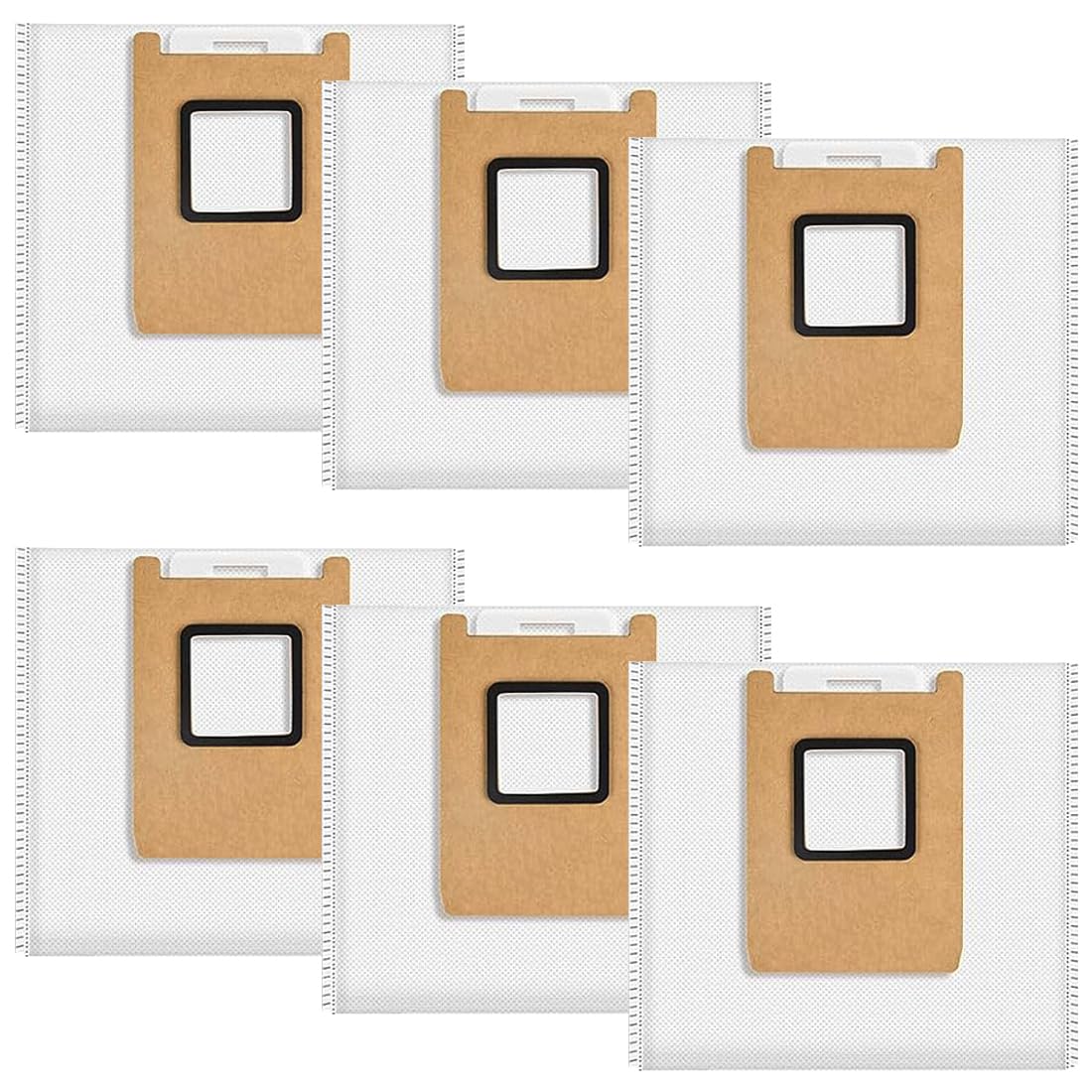 Eufy用 紙パック Omni E25 / 3-in-1 E20 交換用 ダストバッグ Ag+銀イオン加工不織布 3層構造 ゴミパック ゴミ収集ドック用使い捨て紙パック 非純正品（6枚セット）