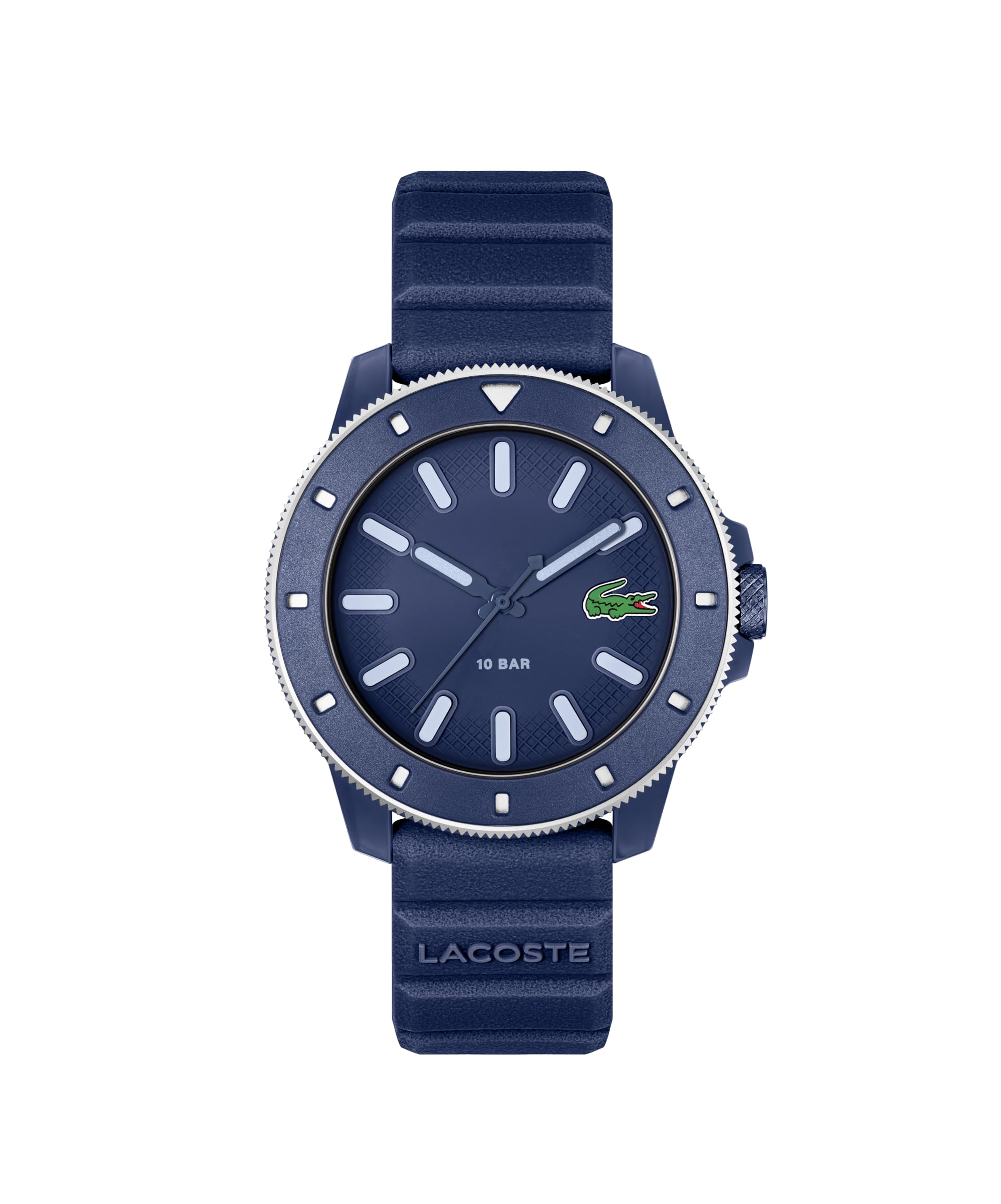 Lacoste Uhr mit DREI-Zeiger-Quarzwerk für Herren Kollektion Lacoste.12.12 Scuba mit Silikonarmband – Erhältlich in Schwarz, Blau, Grün, Weiß und Orange