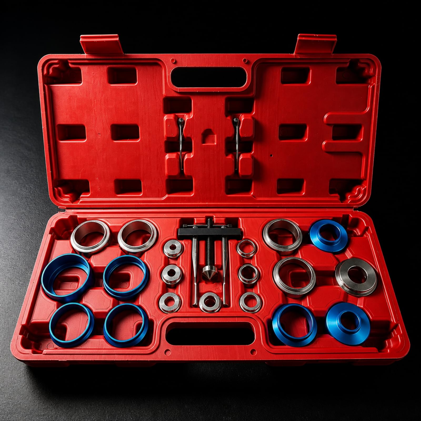Extractor Retenes Aceite Compacto | Anillos Adaptadores Múltiples, Kit Herramientas para Sellos Motor, Universal, Herramienta, Taller Mecánico