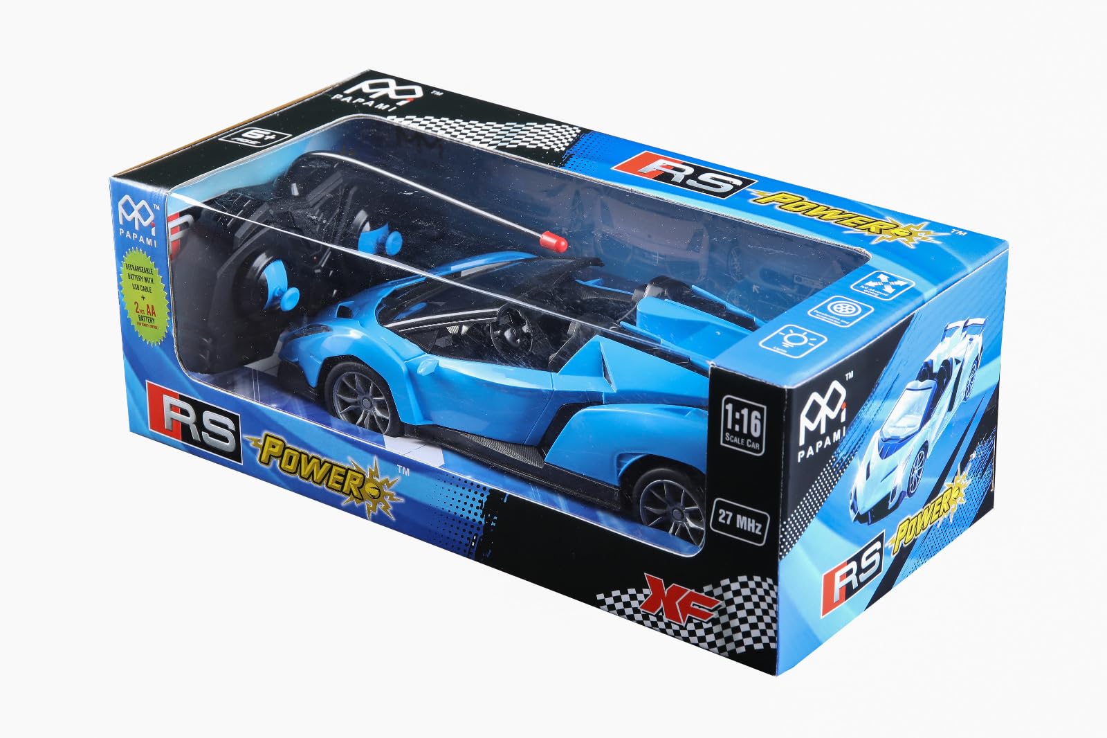 Arihant Distributors Yellow Thunder Remote Control Car USB Charging Race in Style with RS Power (red)