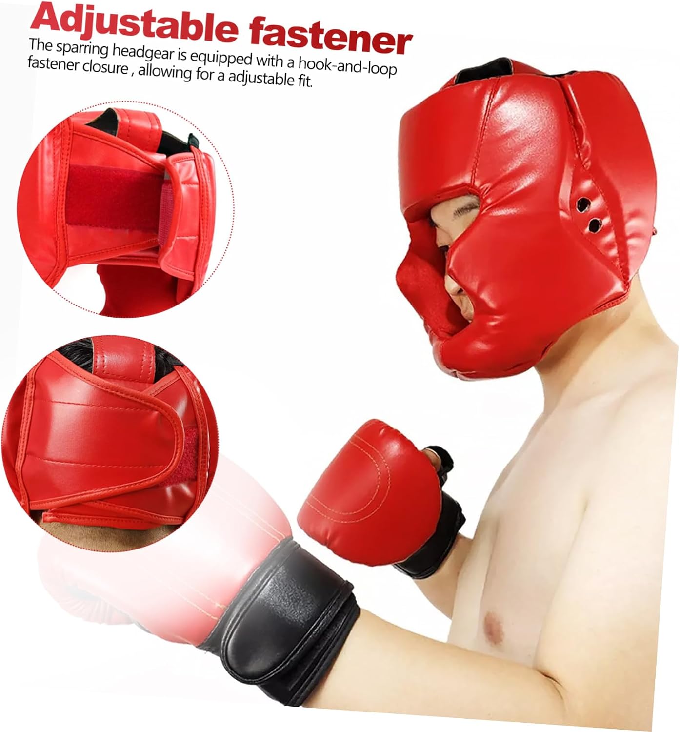 BESTonZON Rival Boxing Headgear Sparring Guard for Adults Protection Adjustable Fastener Ear Moisture-Wicking Lining