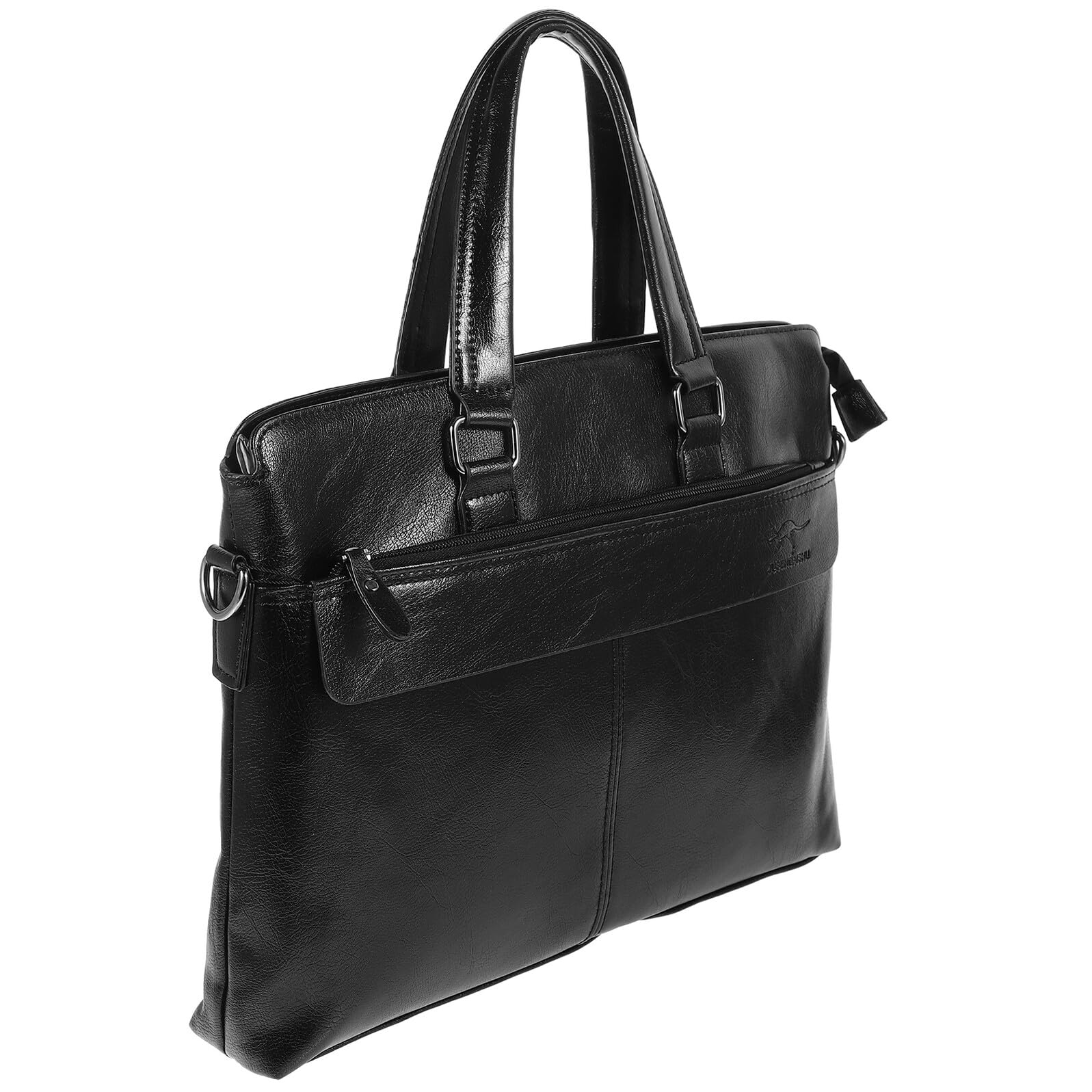 Mikinona Business Tasche aus Pu Leder mit Doppeltem Henkel und Durchdachtem Innenraumdesign Elegante Aktentasche für Herren für Büro und Reisen