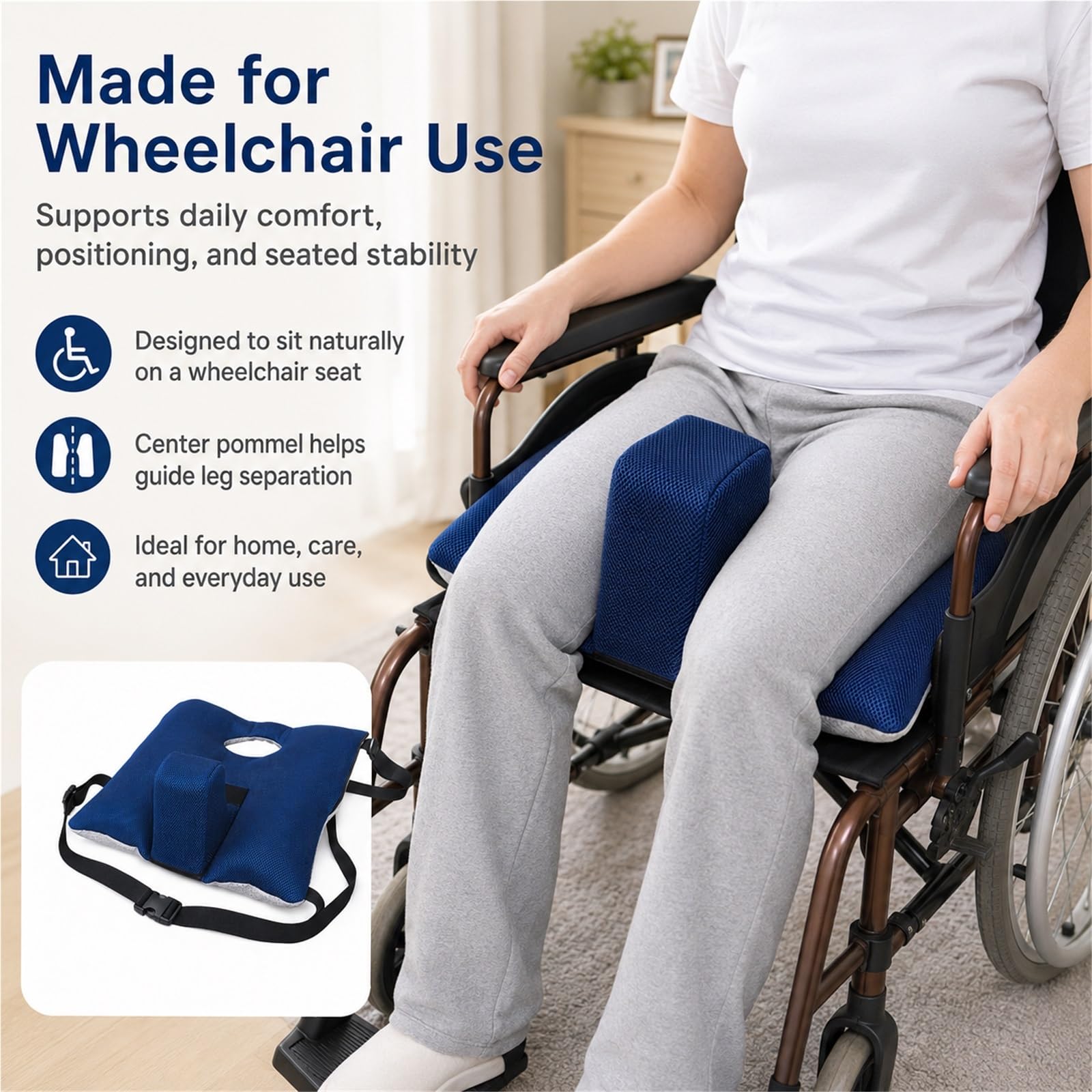 Soporte Lateral para Silla de Ruedas Antivuelco Cojín Antiescaras para Ancianos y Discapacitados Protector Lateral Ajustable de Espuma para Alivio de Ciática y Coxis