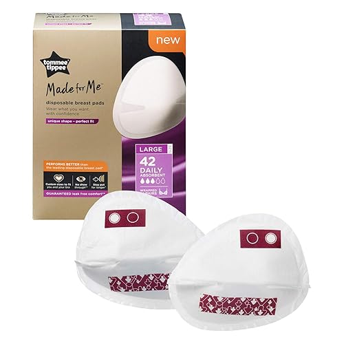 Tommee Tippee Tommee Tippee Made for Me - Almohadillas desechables para mama súper absorbentes tamaño grande 42 quilates color blanco