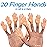 Finger Hands - 20 Pack - Premium Rubber Little Tiny Finger Hands - Fun and Realistic Design - Ideal for Puppet Show, Gag Present, Fun for All Kids!