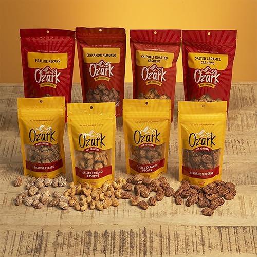 Miniatura 6 de OZARK NUT ROASTERS, Bolas de malta de chocolate de 16 onzas (1 libra), nueces saborizadas, cacahuetes confitados gourmet de clase mundial, paquete