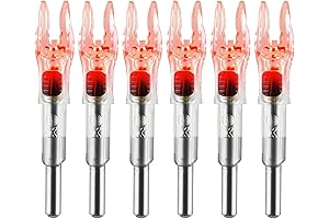 6PCS Compatible Light-Up Broadhead Lighted Arrow Nocks for 204 233 244 246...