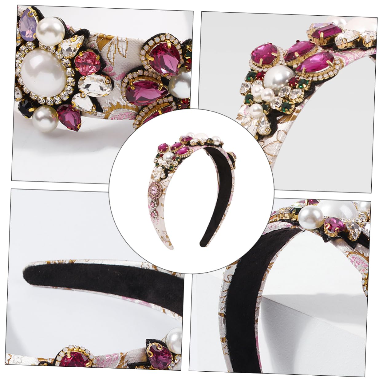 FRCOLOR 2stücke Stylischer Haarreif Für Mit Perlen Und Bunten Luxuriöses Haaraccessoire Für Partys Hochzeiten Und Besondere Anlässe
