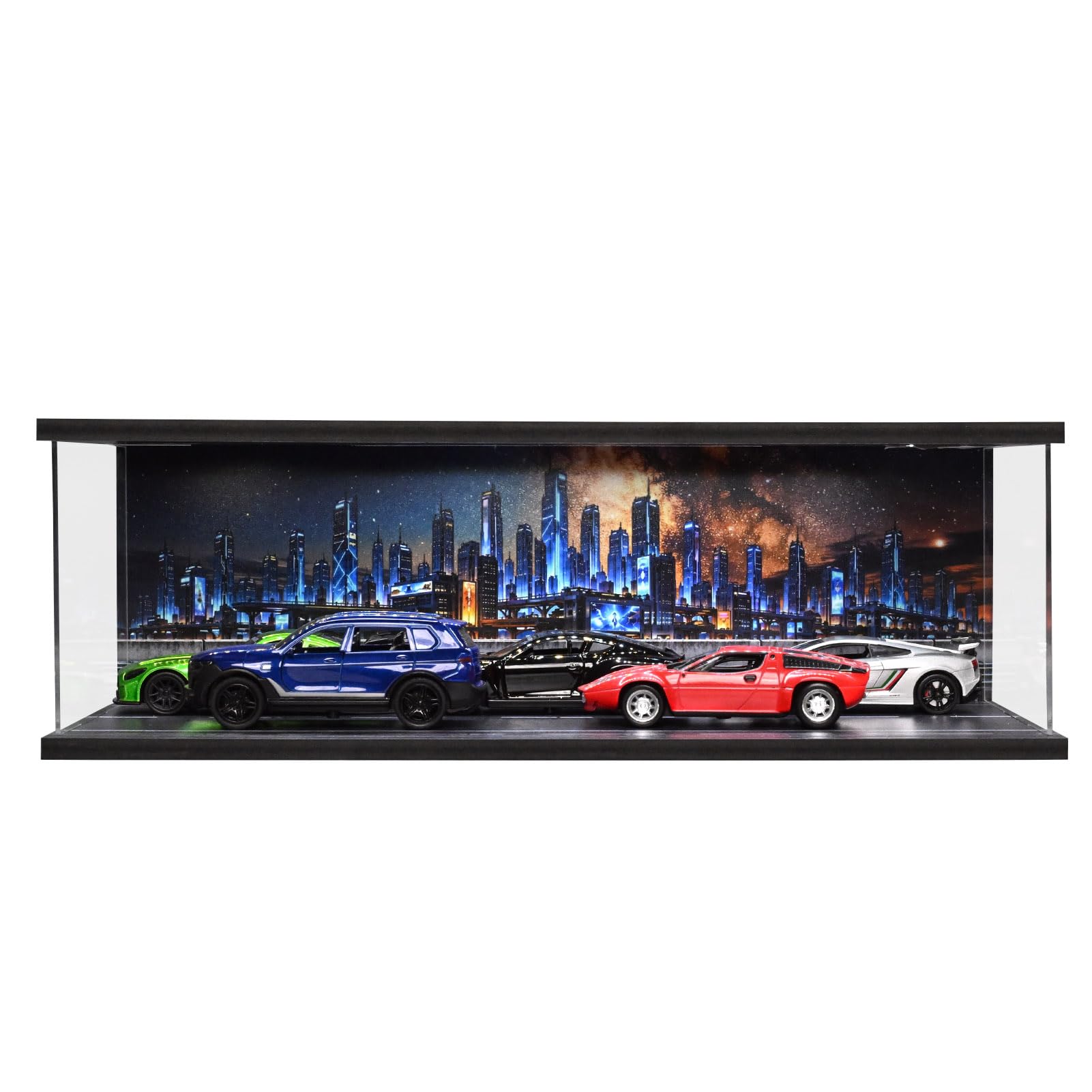 Amazon.co.jp: NUEIOVRW 1/64 1/43 1/18 ジオラマ ガレージ 3色調光LED