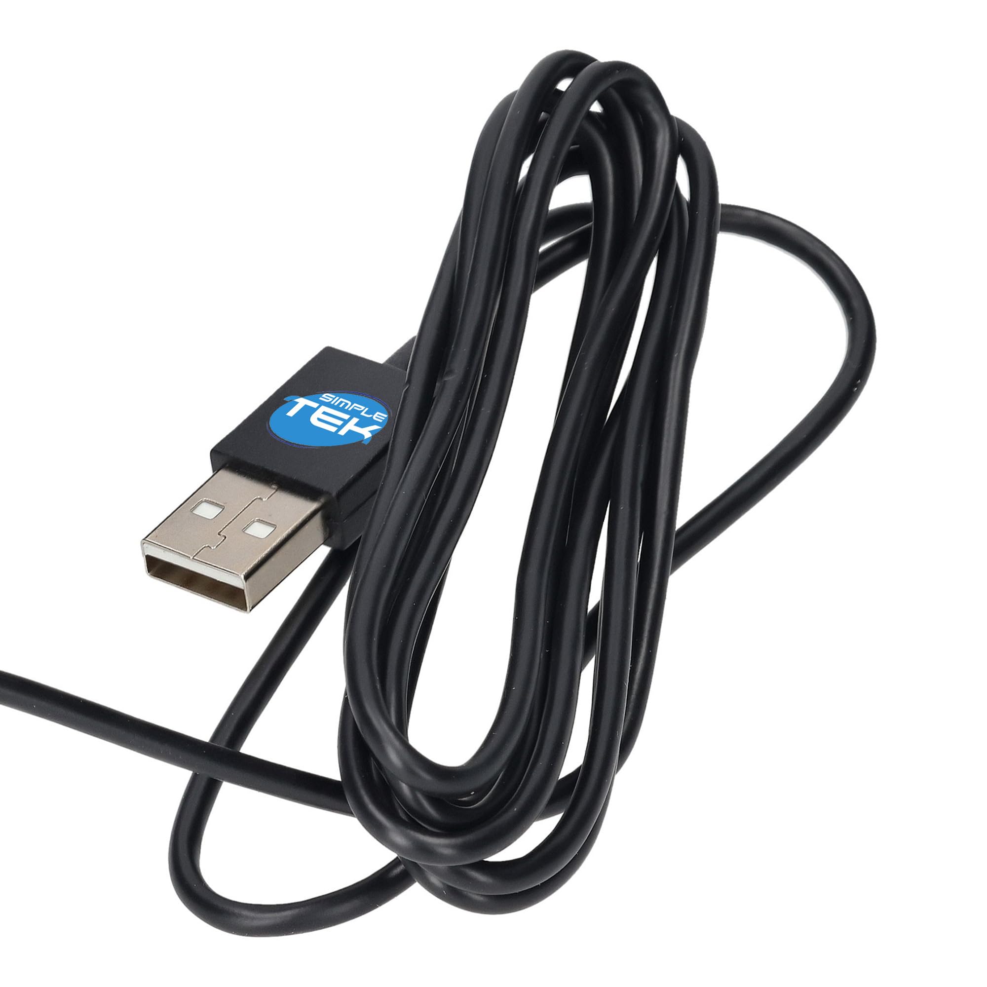 SIMPLETEK - Dünne USB-Tastatur QWERTZ Deutsch Aufkleber Preapplied PC | Schwarze kabelgebundene USB-Tastatur mit vorinstallierten deutschen Layout-Aufklebern im schlanken Design und leisem Tippen