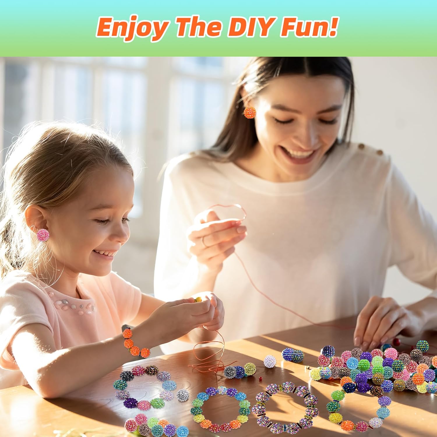 50 Pcs 20mm Beads for Pens - DIY Rhinestone Beads for Beadable Pens - Spacers for Beaded Pen Supplies - Glitter Acrylic Bubblegum Round Bling Bead for Keychains - Focal Bead for Bracelets (Colorful) - Image 4