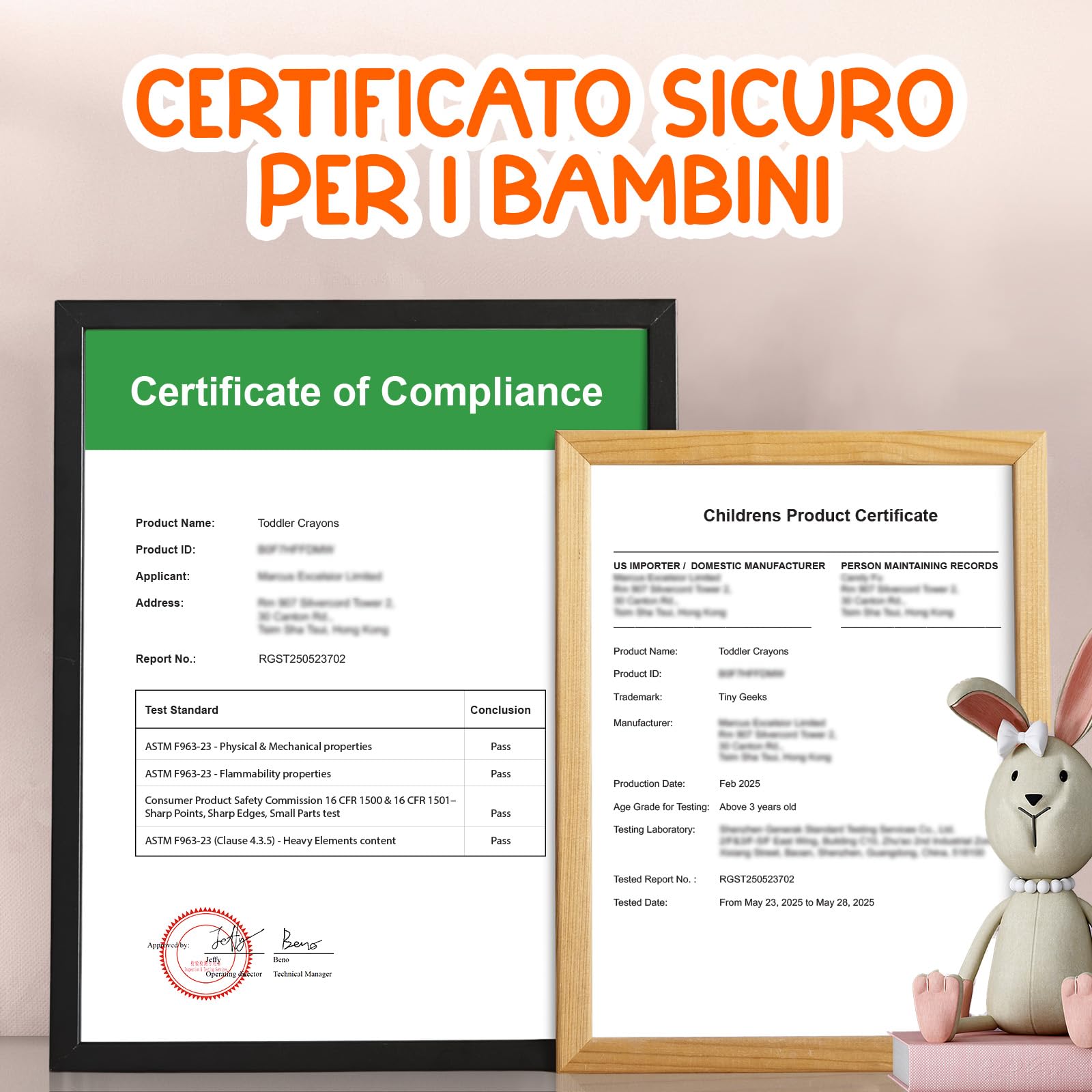 TinyGeeks 24 Pastelli a Cera Twistabili - Non Tossici per Bambini 1-3 Anni - Pastelli a Cera Lavabili per Bambini di Età 4-8 Anni
