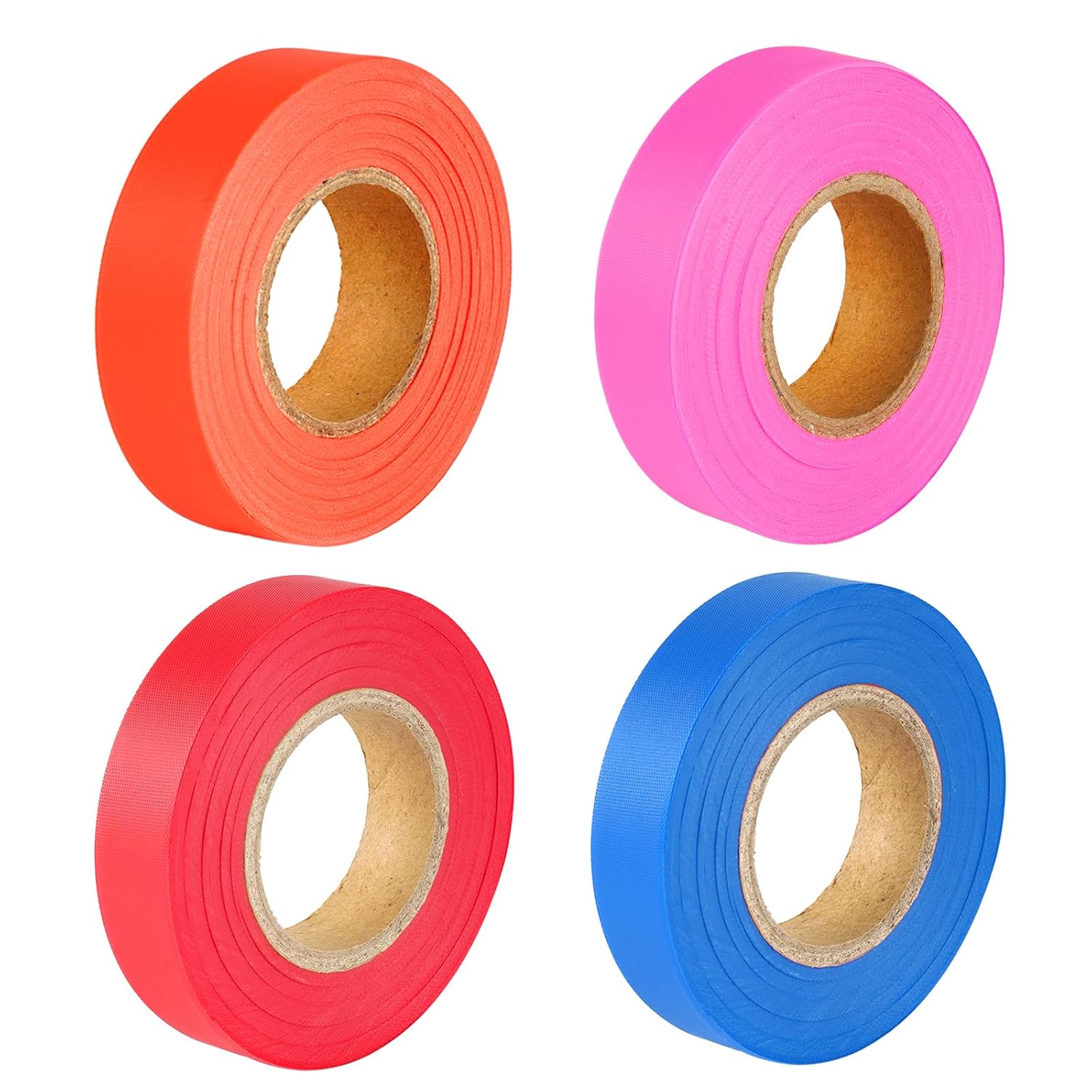PATIKIL Flagging Tape 1" X147', 4 Pack PVC Non-Adhesive Neon - View #9