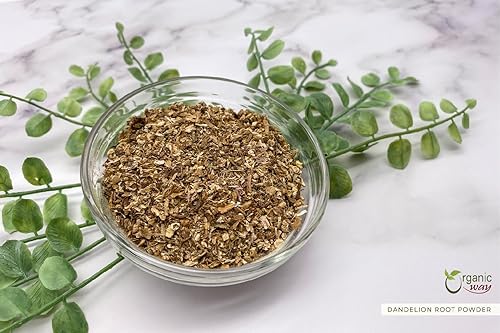 Miniatura 5 de Organic Way Polvo de raíz de diente de león (Taraxacum officinale)  Té de hierbas - Cosecha silvestre europea  Certificado orgánico y Kosher  Sin