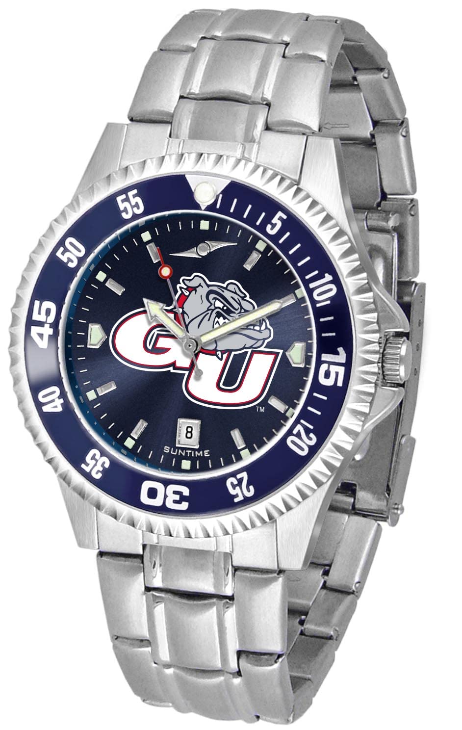 SunTime Men's Competitor 40mm Quartz Watch, 20mm Stainless Steel Strap, Team Color Dial and Bezel