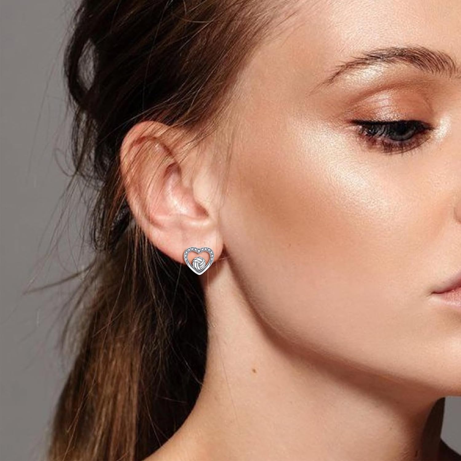 Volleyball/Soccer Earrings 925 Sterling Silver Sports Earrings Sports Jewelry Christmas Gifts for Women - Image 2