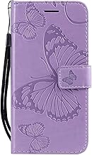 DENDICO Cover per Galaxy A40, Pelle Portafoglio Custodia per Samsung Galaxy A40 Custodia a Libro con Funzione di appoggio e Porta Carte di Credito - Viola