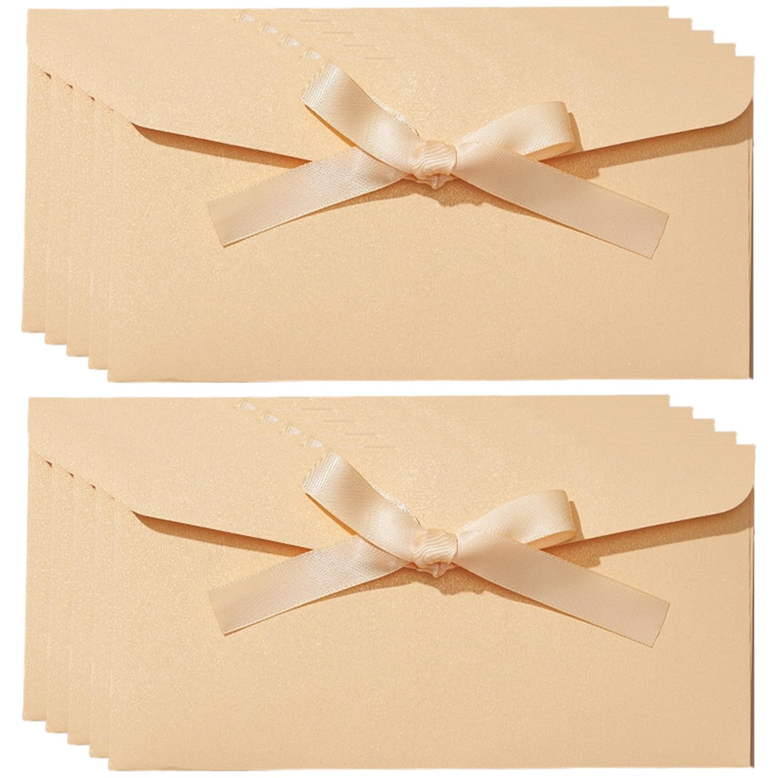10 Pack Retro Kraft Buckle Envelopes Money Cash Gift Envelope with Ribbon