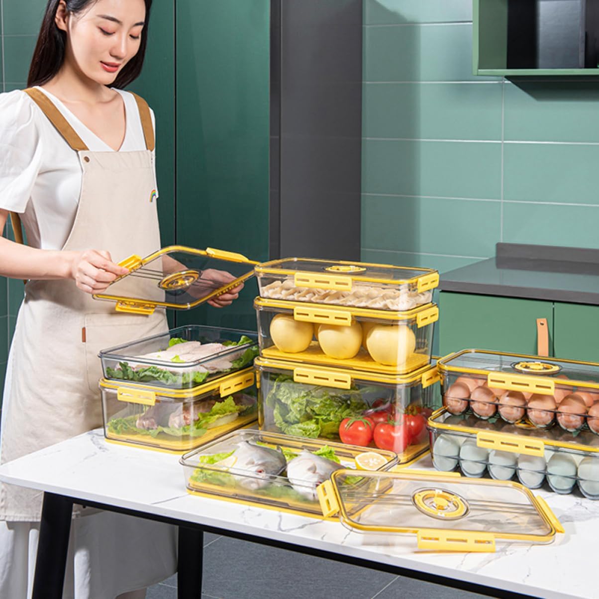 Egg Storage Box Cover Reusable Egg Holders Timekeeping Bracket Convenient Box for Household