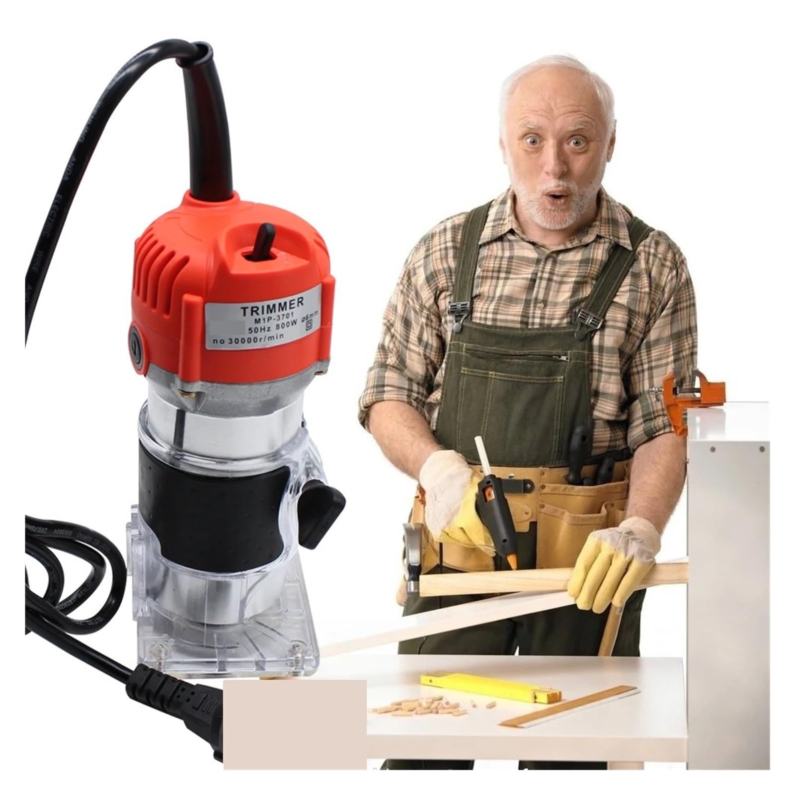 Elektryczny Laminator Do Drewna Router 800w Mini Ręczny Trymer Przycinania, Rowkowania I Wiercenia Mocny I Precyzyjny